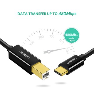 Cáp USB Type-C ra USB 2.0 Type-B cao cấp UGREEN US152