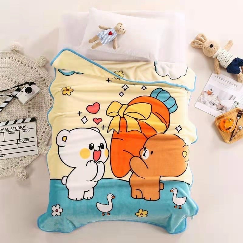 Chăn lông tuyết/ mền tuyết mềm mịn cho bé 100x140cm