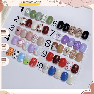 Nailbox ,10 móng úp thiết kế sơn đơn giản.