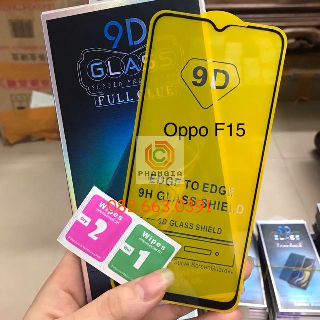 Kính cường lực Oppo F15 full màn hình 9H bền chuẩn