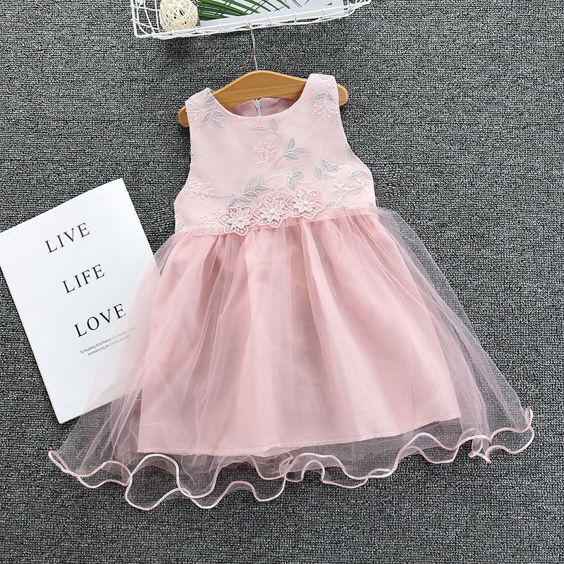 Váy sát nách đính hoa  cho bé gái N00253