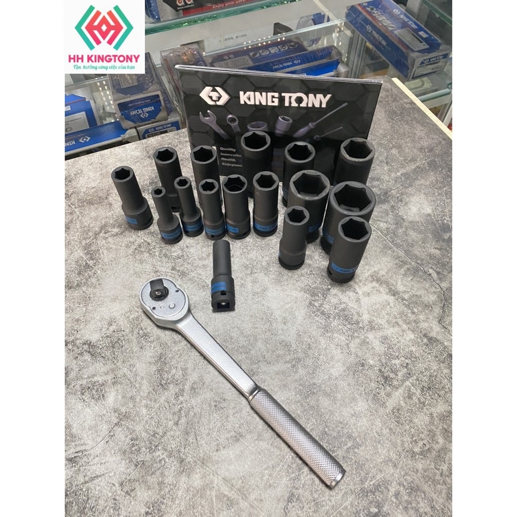 Đầu Tuýp 1/2" (Đen-Dài 78-80mm) Kingtony 8-32mm