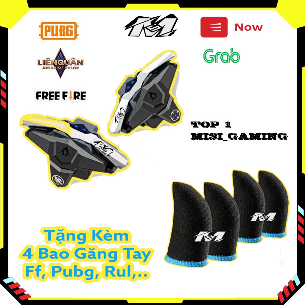 Nút bắn JS66 Tặng 4 bao tay chơi ff, nút bấm Auto Tap 52 nhịp trên giây chơi Pubg, Free Fire không dùng phần mềm thứ 3