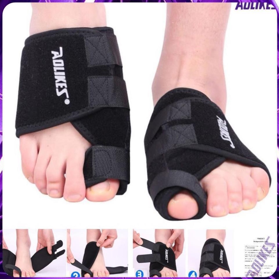 Đai cuốn bàn chân Aolikes AL 1051 bó bảo vệ xương ngón chân cái tất hở ngón thể thao gym đá bóng chạy bộ yoga