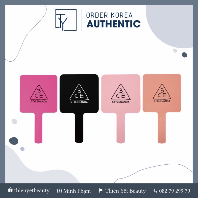 Gương cầm tay chính hãng Square Hand Mirror