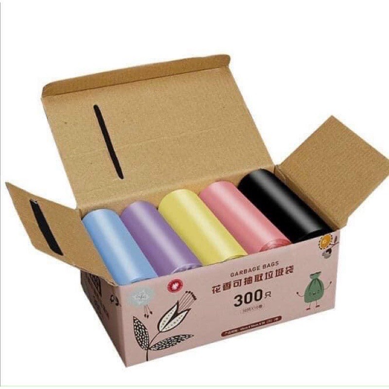 Hộp 300 Túi Đựng Rác Siêu Dai Tự Phân Hủy KT 45x50