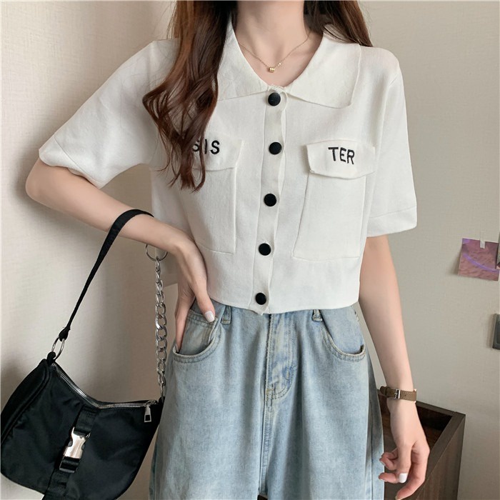 Áo Thun Tay Ngắn Cổ Búp Bê Thời Trang Mùa Hè 2022 Phong Cách Mới Cho Nữ