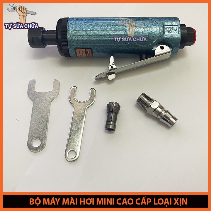 Bộ máy mài hơi săm lốp mini DAILY OIL kèm 10 đầu mài cao cấp loại xịn 90PSI