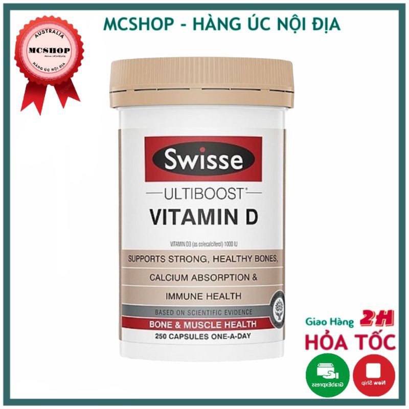 SWISSE ULTIBOOST VITAMIN D – TĂNG CANXI GIÚP XƯƠNG KHỎE MẠNH