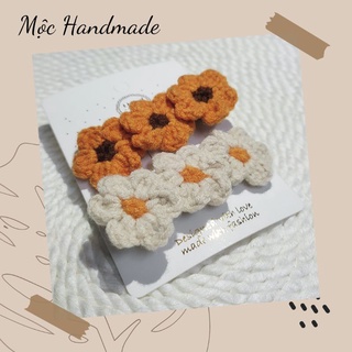 Kẹp tóc hoa handmade  bằng len