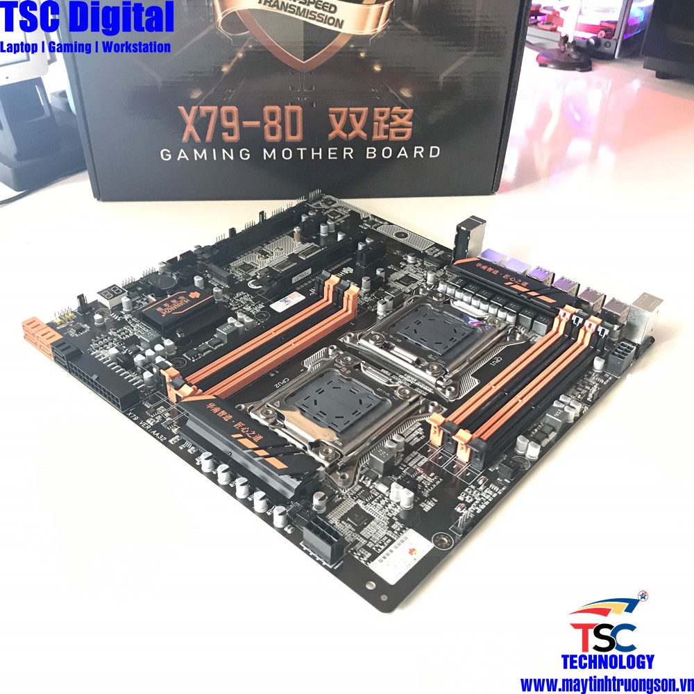 Bo Mạch Chủ HUANANZHI X798D LGA 2011 Dual CPU E5 2689 2670 V2