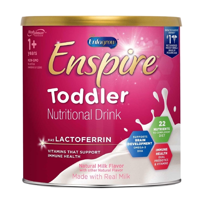 Sữa bột Enspire Toddler hồng/xanh 680gr Mỹ