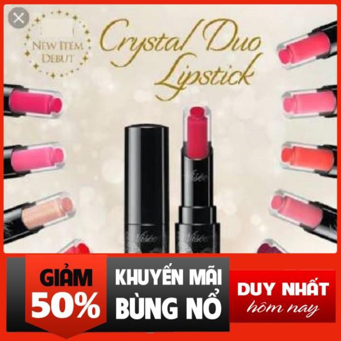 Son thạch Kosé Visee Crystal duo Lipstick, son nhũ Crystal duo sheer, son kem viseé Creamy lipstick Nhật bản nội địa xịn