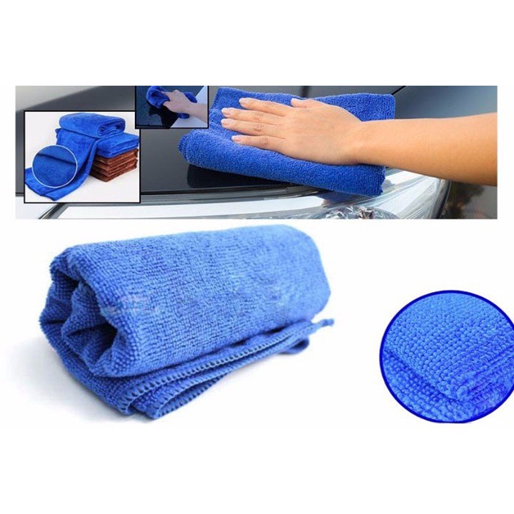 Khăn Microfiber Mềm Mịn, Thấm Hút Nước Tốt Chuyên Dụng Lau Rửa Xe Hơi