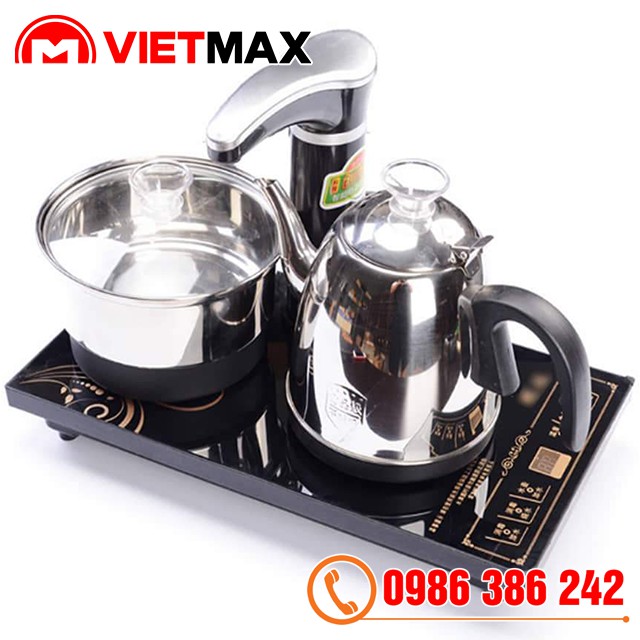 Bếp Điện Pha Trà Đun Nước Tự Động Xoay Cảm Ứng Tiện Lợi Màu Đen