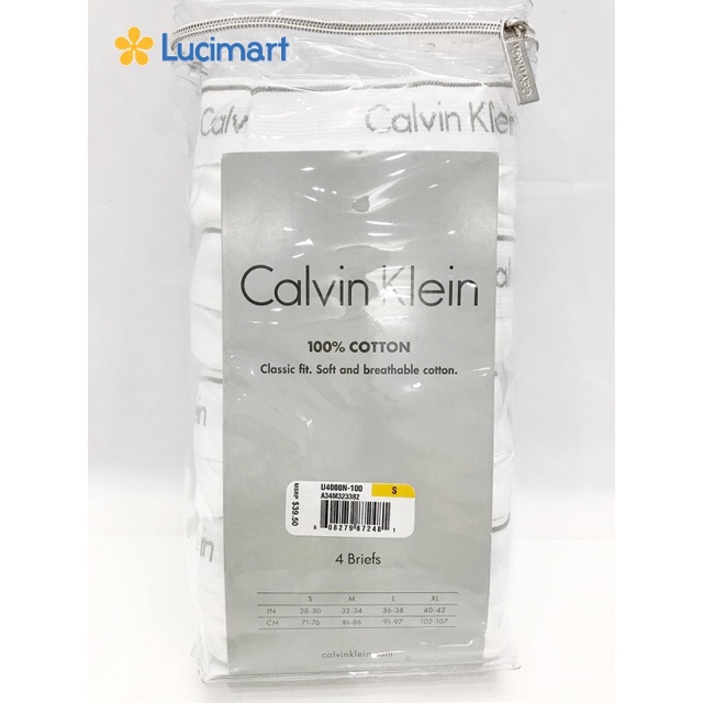 Set 4 quần lót nam Calvin Klein [Hàng Mỹ]