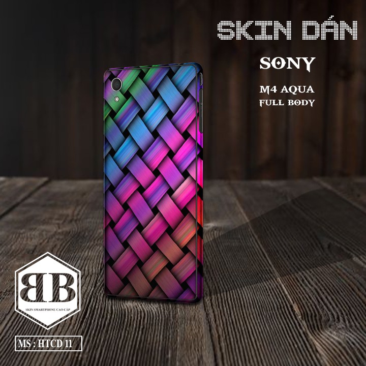 Bộ Skin Dán Sony Xperia M4 Aqua dán full lưng viền dùng thay ốp lưng điện thoại in hình họa tiết cực đẹp