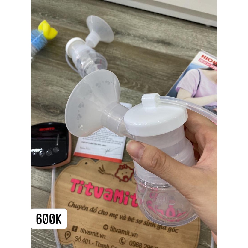 [SẠC ĐƯỢC PIN] Máy Hút Sữa Điện Đôi, Máy hút sữa HICHITO Nhật Bản (Mát-xa Êm -Kích Sữa Tốt-Vắt Kiệt Sữa)