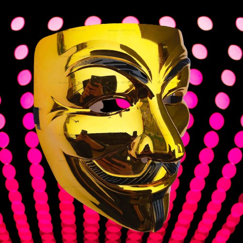 [VÀNG BÓNG]-MẶT NẠ HACKER VÀNG BÓNG ANONYMOUS 2020 -Anonymous Guy Mask Gold