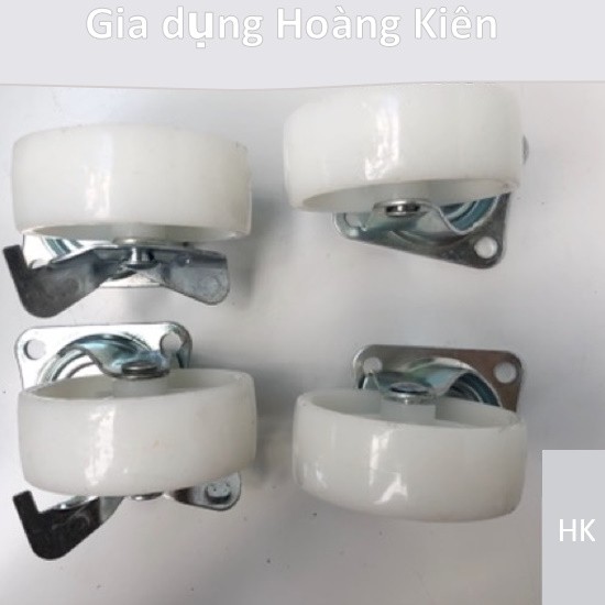 Bánh Xe Nhựa Trắng 5cm, 6cm, 7cm