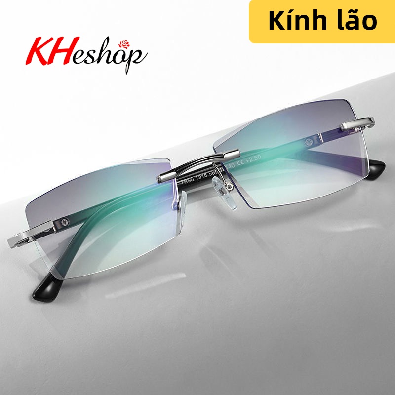 Kính viễn thị đọc báo tròng cắt cạnh kim cương siêu nhẹ chống ánh sáng xanh chất liệu Tr90 mã Y1918 | BigBuy360 - bigbuy360.vn