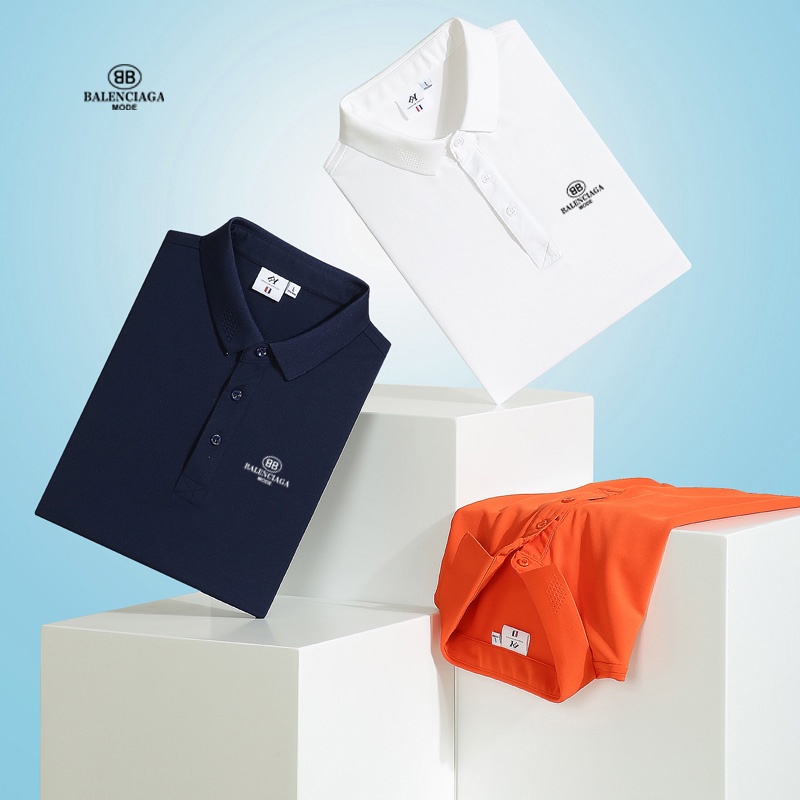 BALENCIAGA Mới Áo Thun Polo Đánh Golf Vải Cotton Thời Trang Mùa Hè Cho Nam