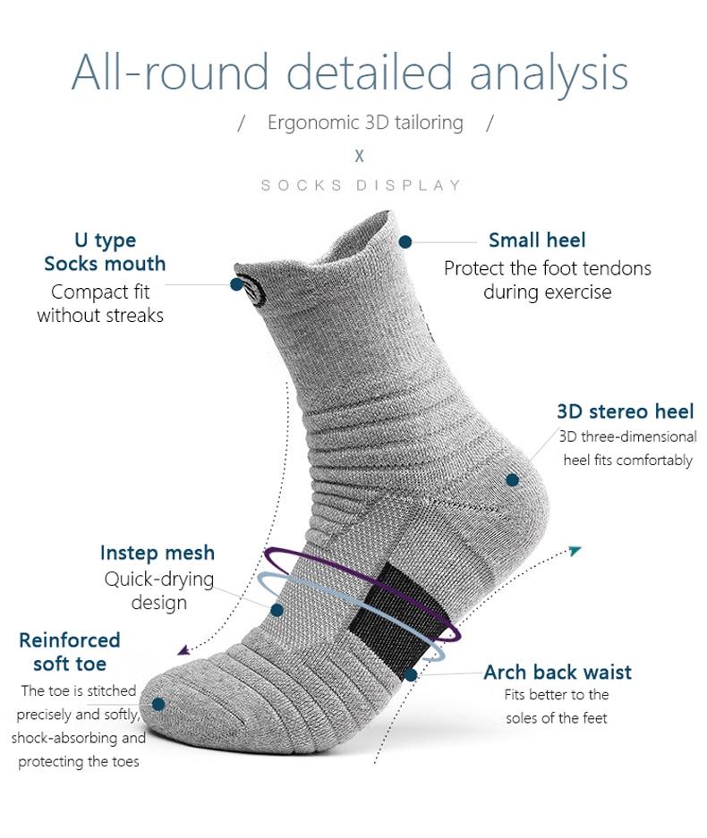 Đôi Vớ Thể Thao Thoáng Khí Chống Trượt Cho Nam Nữ