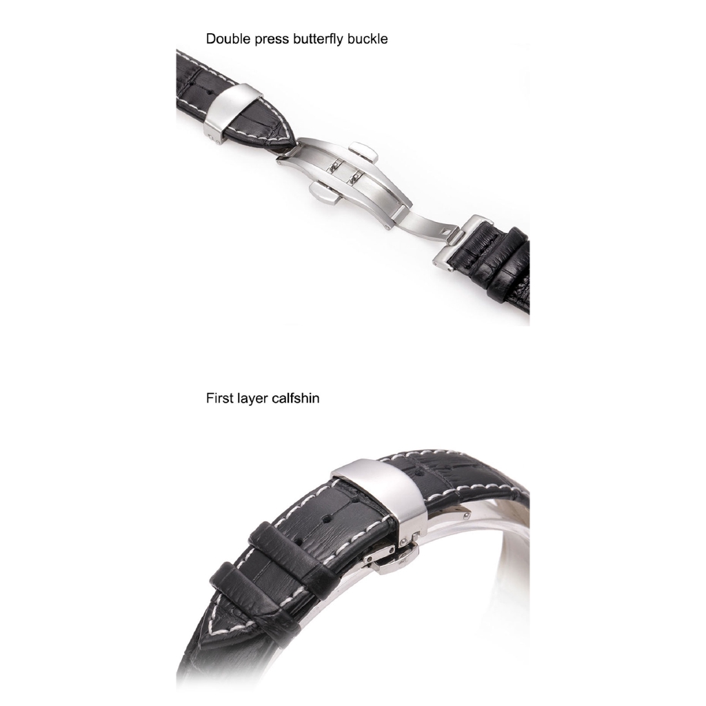 Dây Đeo Bằng Da Thật Chất Lượng Cao 12 14 16 17 18 19 20 21 22 24mm