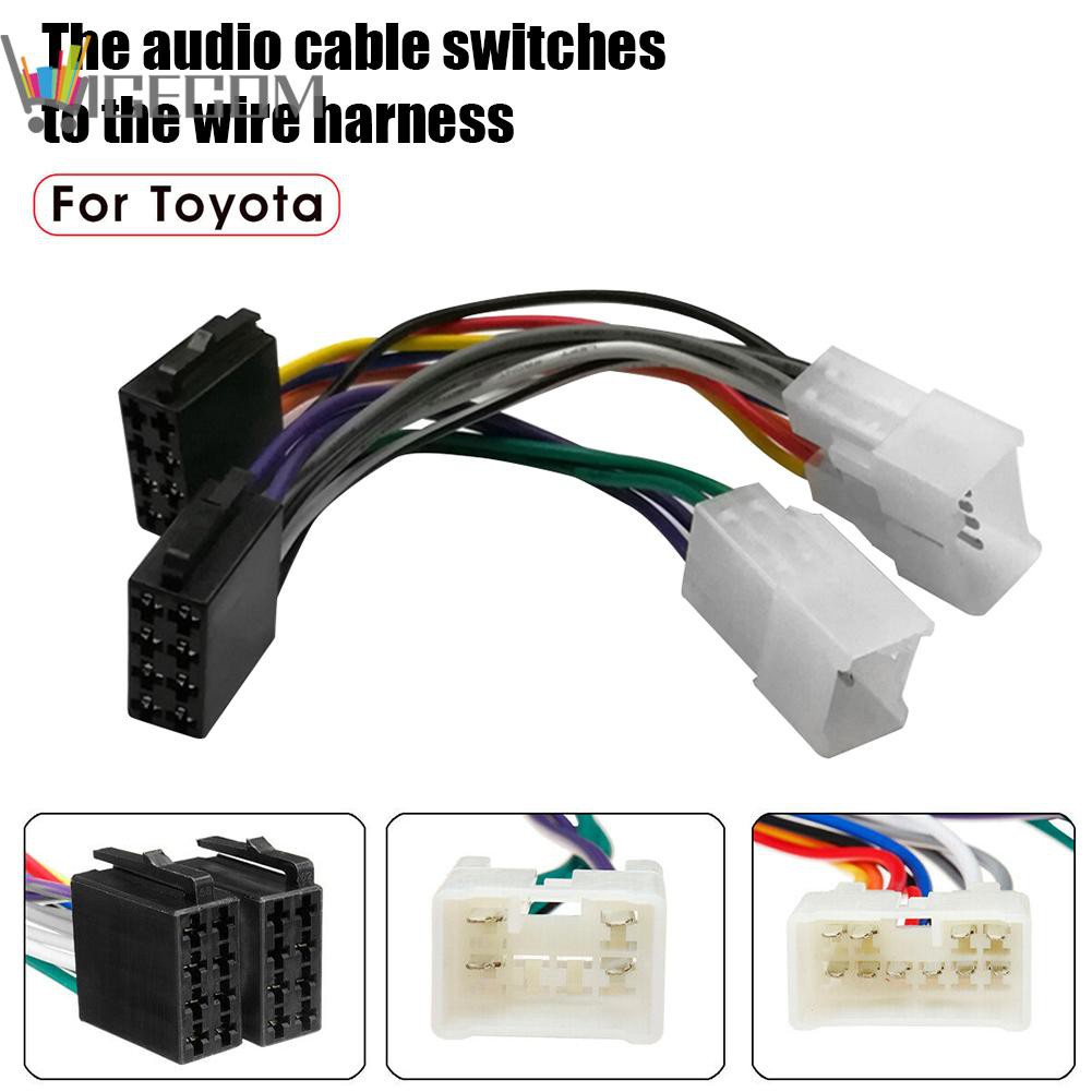 Nice_ISO Car Stereo Harness Adapter Wiring Connector for Toyota Camry Corolla☆