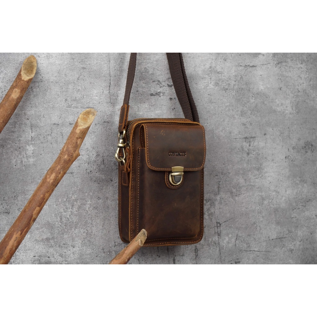 TÚI ĐEO CHÉO ĐEO HÔNG NAM DA NGỰA ĐIÊN RETRO - 1345829
