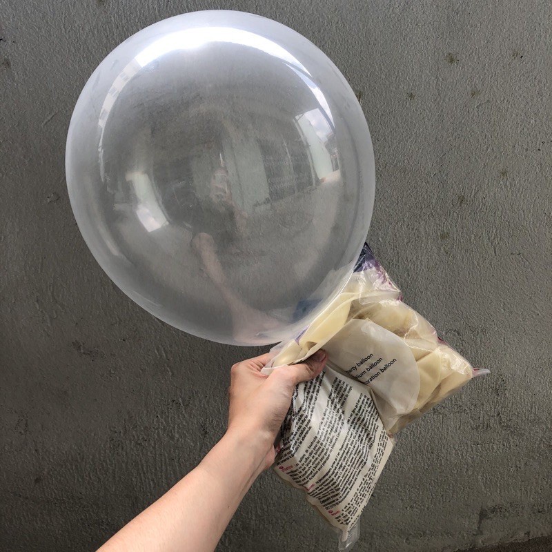 Bóng cao su trong suốt trang trí sinh nhật thôi nôi tiệc cưới size 10 inch HAPPYKID BCSTS