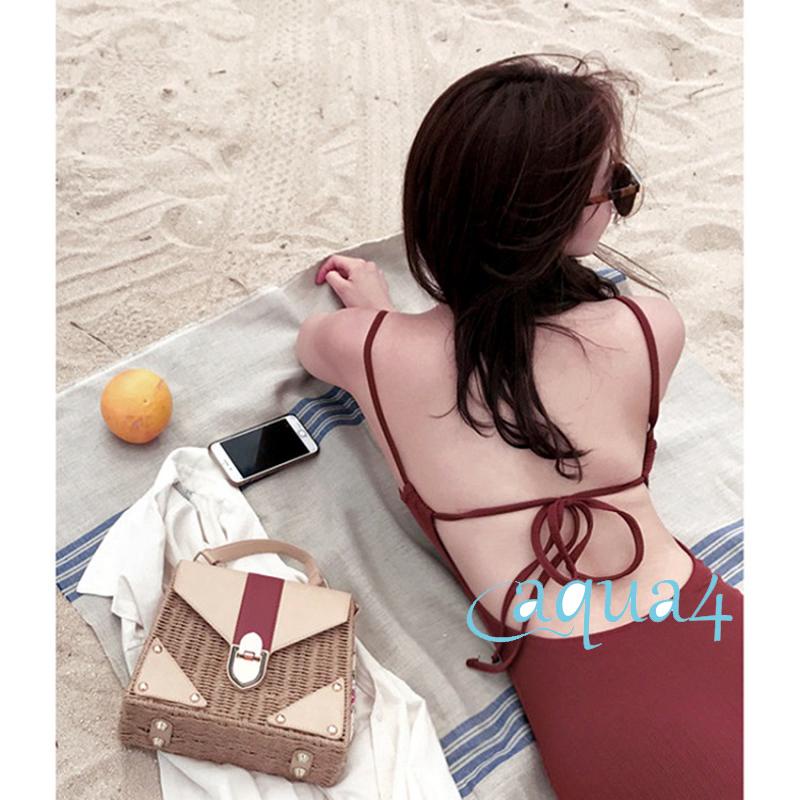 Đồ bơi một mảnh không tay màu trơn hở lưng gợi cảm cho nữ
 | BigBuy360 - bigbuy360.vn