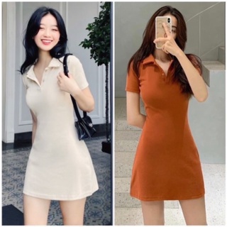 Váy suông cổ đức chất liệu cotton cao cấp