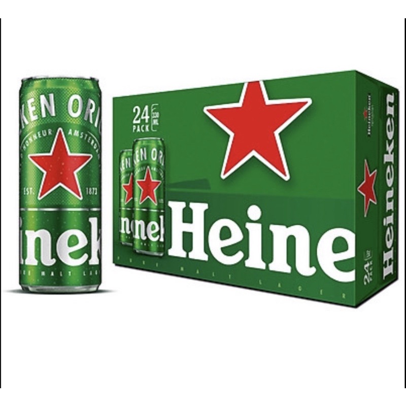 Bia heineken xanh lon cao thùng 24 lon 330ml