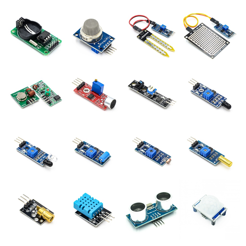 16pcs/lot Raspberry Pi 3&Raspberry Pi 2 Model B the sensor module package 16 kinds of sensor