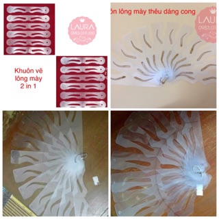 Khuôn vẽ lông mày bộ 12 dáng tiện lợi