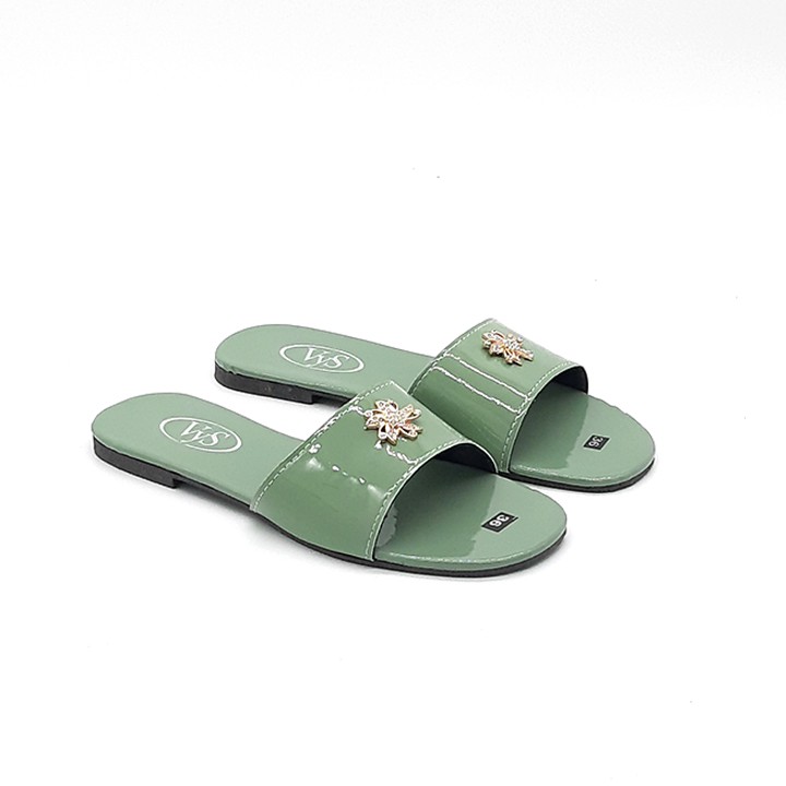 Dép lê bệt nữ quai ngang khoá hoa đơn giản xinh xắn thời trang cao cấp VYS TA6221 (Nhiều màu)