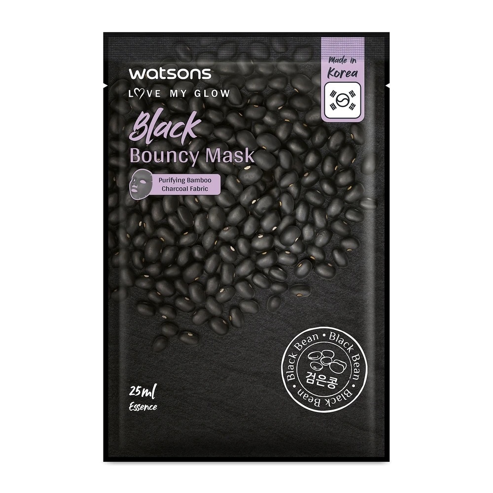 Mặt Nạ Watsons Black Bouncy Mask Black Bean Giúp Da Căng Mịn 25ml