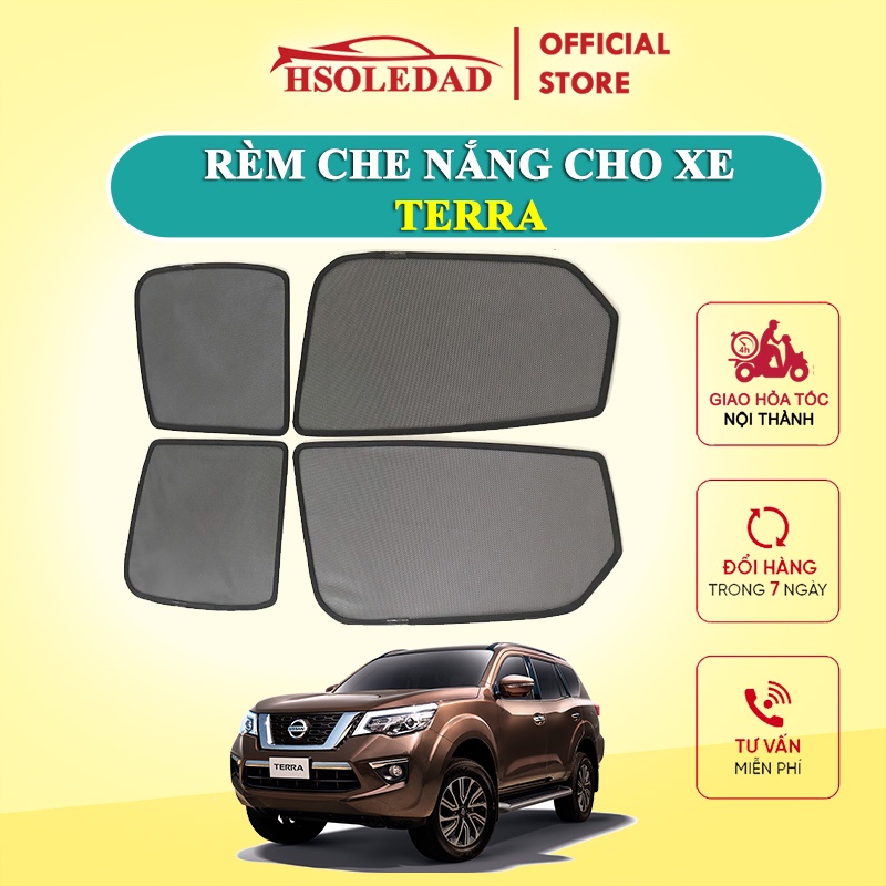 Rèm che nắng nam châm cho xe Nissan Terra, bộ 4 tấm cho 4 cửa, hàng loại 1 cao cấp nhất, vừa khít kính