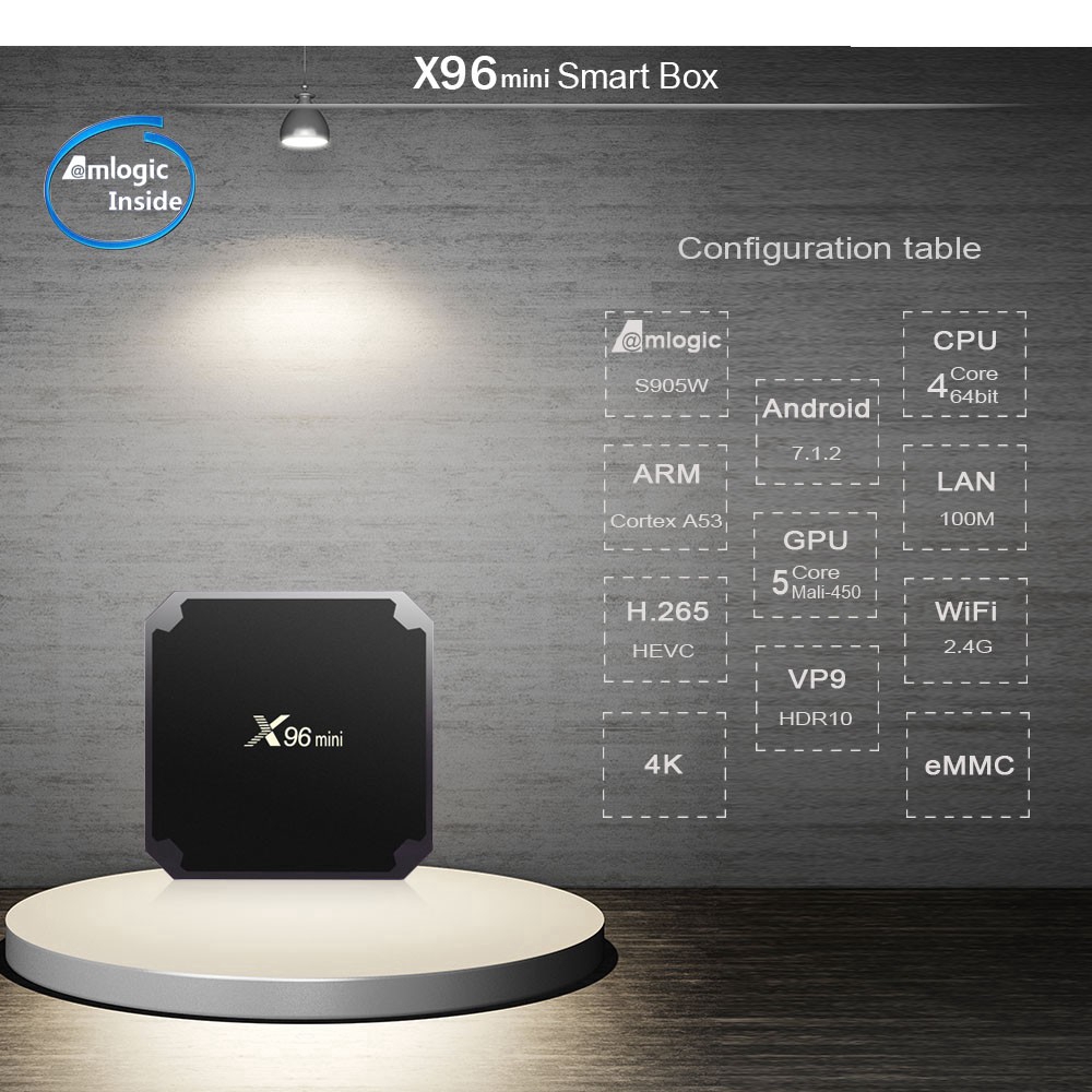 Tv Box X96Mini Android 9.0 X96 Mini S905W Lõi Tứ Hỗ Trợ 2.4g Và Phụ Kiện