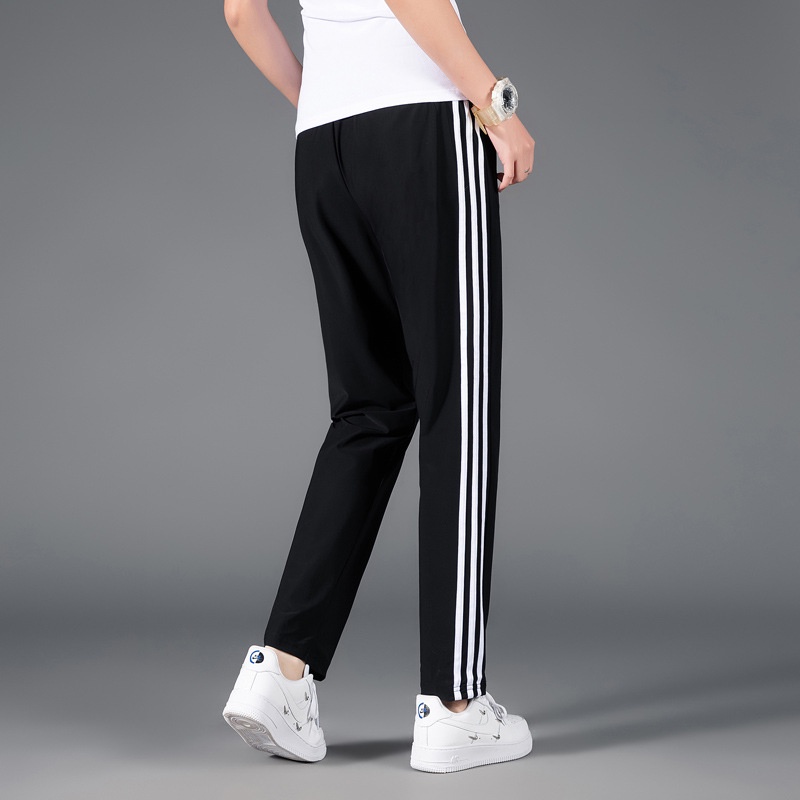 Quần thể thao nam nữ, quần thu đông nam chất nỉ poly dầy dặn co dãn thoải mái