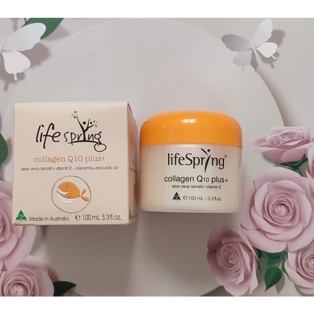 Kem dưỡng da LifeSpring Collagen Q10 Plus Giúp Mờ Thâm Nám 100ml của Úc
