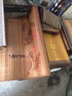 Chiếu trúc vân gỗ nằm 2 mặt gập đôi 1.8m*2m