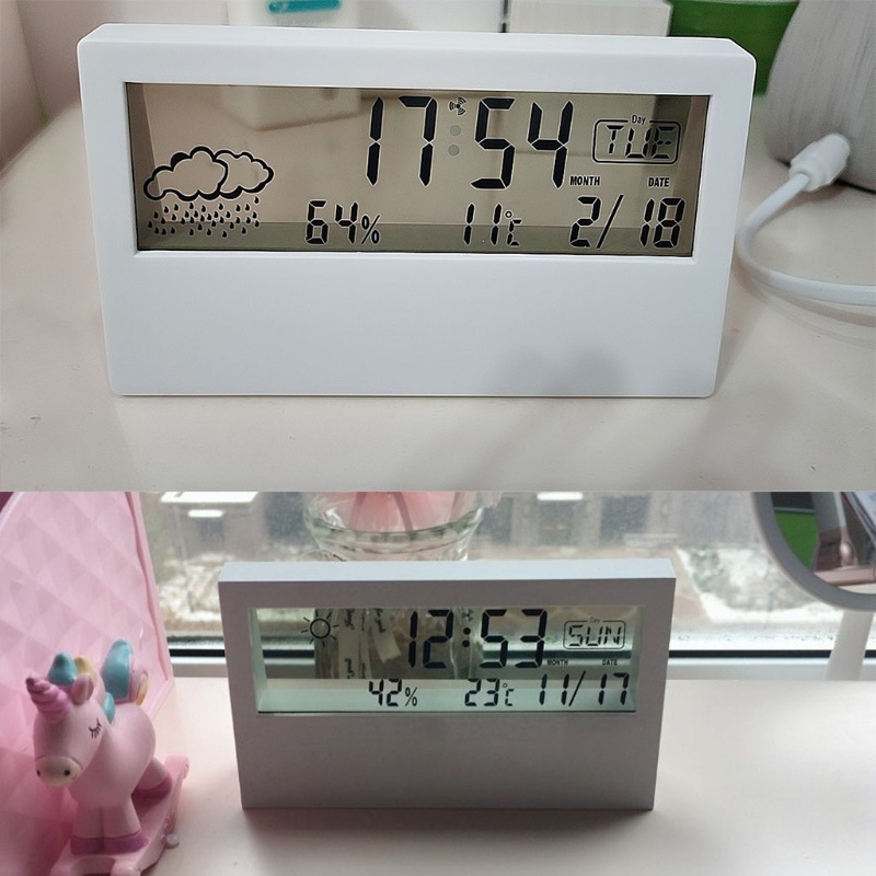 Đồng Hồ Báo Thức Điện Tử Màn Hình LCD Đa Năng Tiện Dụng