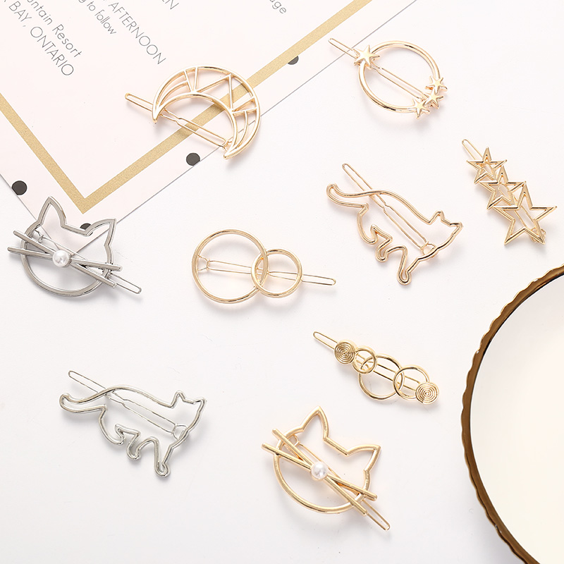 Kẹp Tóc Kim Loại Đính Ngọc Trai Xinh Xắn Cho Nữ