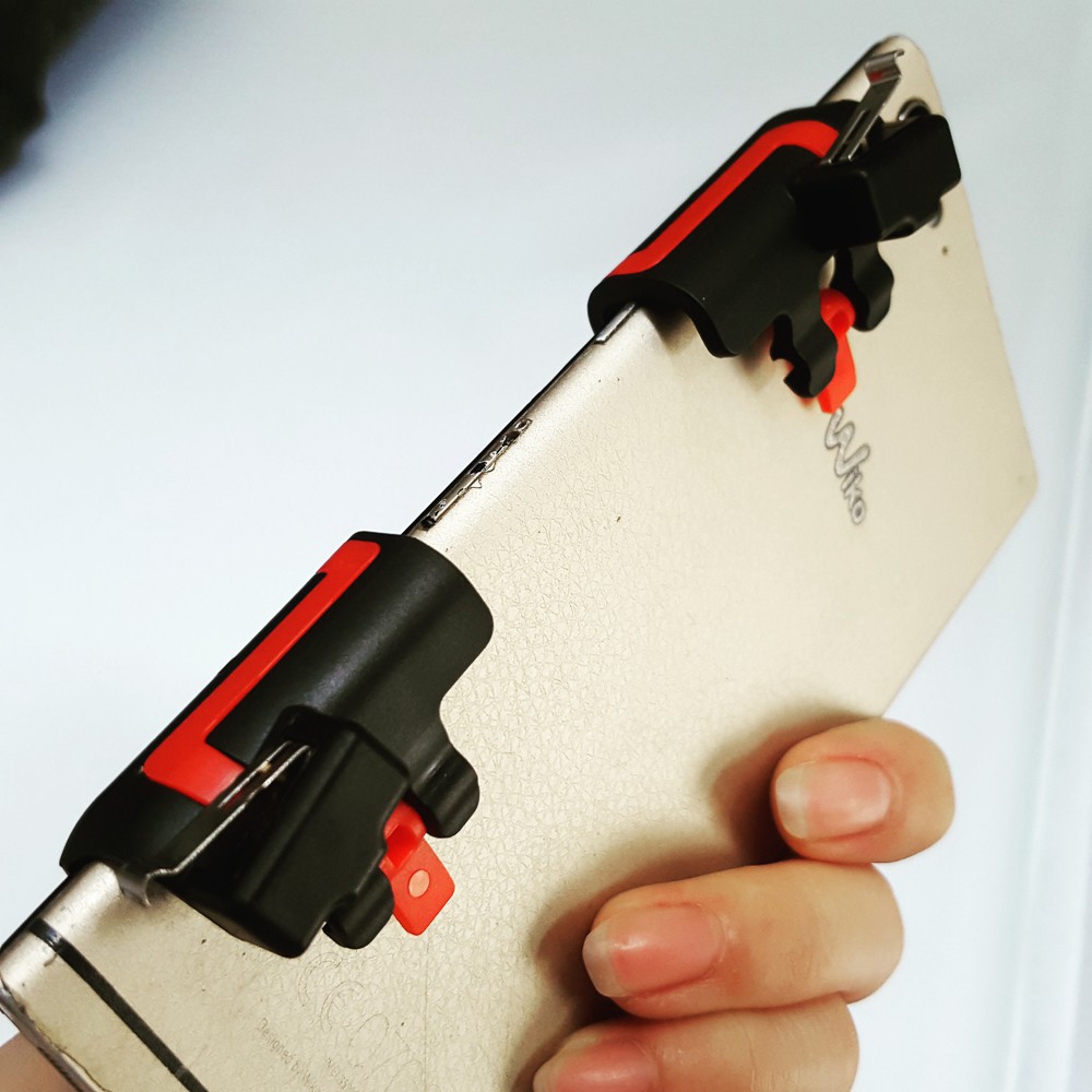 Bộ 2 nút chơi game bắn súng PUBG ROS dòng cải tiến MX vân đỏ trên điện thoại Ipad hỗ trợ chơi PUBG mobile Chammart | BigBuy360 - bigbuy360.vn