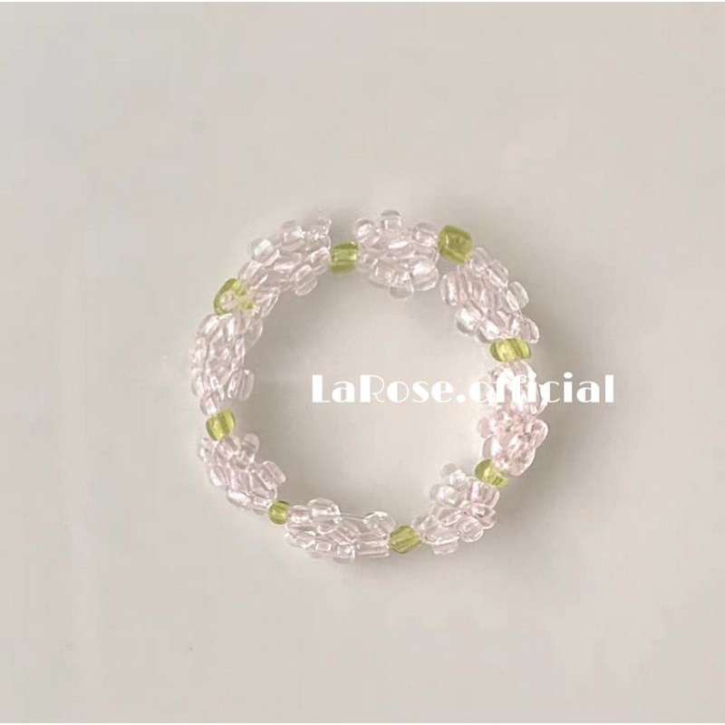 Nhẫn hoa oải hương hạt cườm