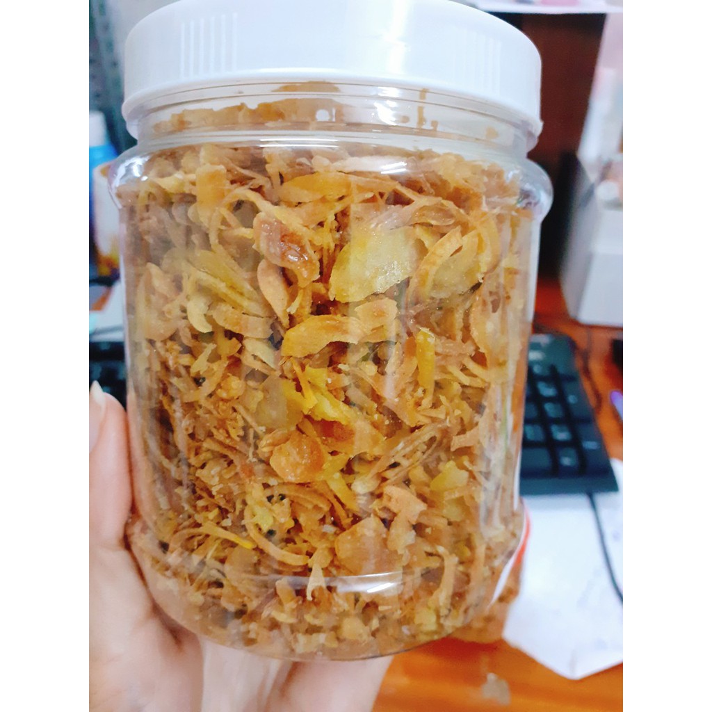 Hũ Hành Phi Loại Ngon 250GR! Thơm Ngon Bùi Giòn Tan Ăn Kèm Bánh Tráng Xuất Sắc