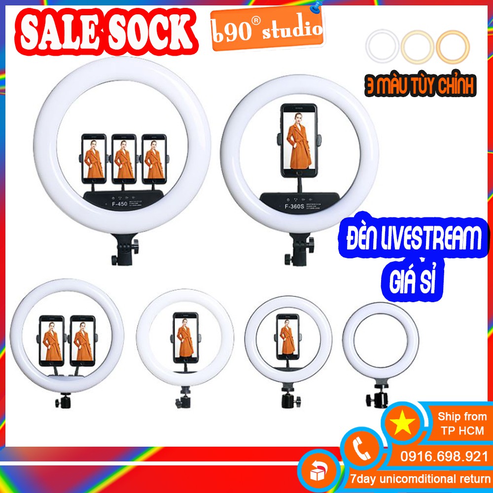 🔥 GIÁ SỈ 🔥 Đèn Lẻ 45cm 3 Kẹp 36CM 26CM LIVE Livestream Ring Spa Studio