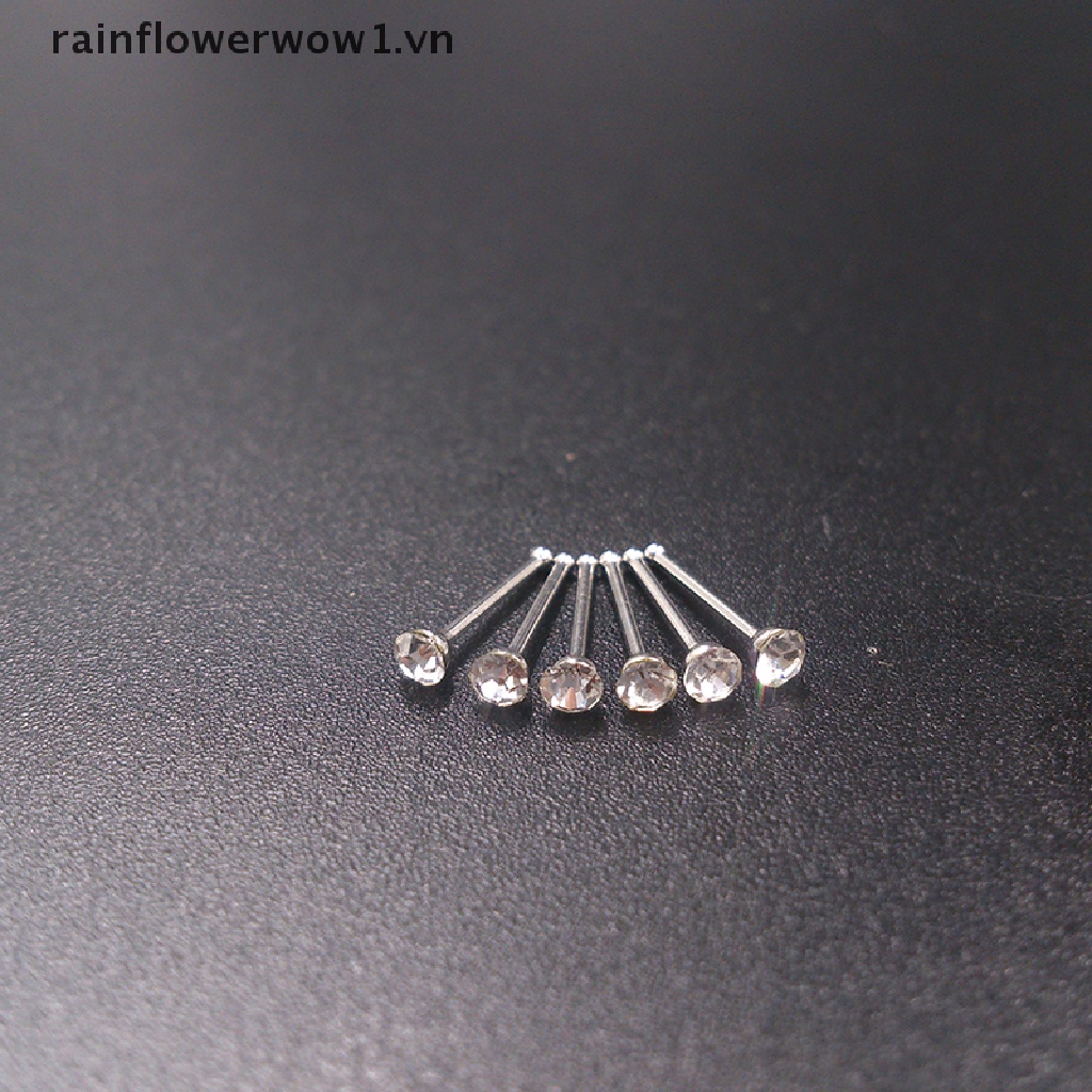 Bộ 60 Khuyên Xỏ Ngón Chân Bằng Thép Không Gỉ Đính Đá Thời Trang